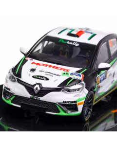 Renault Clio RSR #48 Raliul Mexicului 2020, macheta auto, scara 1:43, alb cu verde, IXO