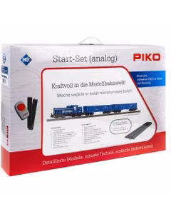 Set Tren Electric HO PIKO 97937 - Locomotiva PKP SM42-606, 2 Vagoane Marfa, Sine cu Terasament si Alimentator