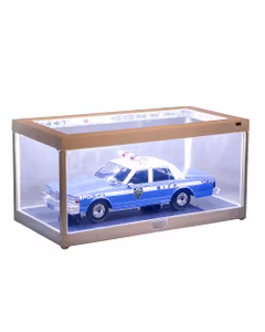 Vitrina alba LED pentru expunere machete 1:18