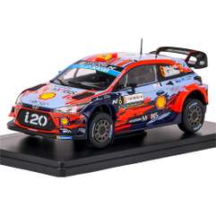 Macheta auto Hyundai i20 WRC No.6 Sordo-Bario Winnner Rally Sardinia 2019 bleu 1-24