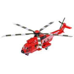 Macheta elicopter JP4 Ambulanta Tokyo 2010 rosu 1:144 - vedere 3/4 stanga fata