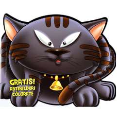 Lipeste si coloreaza - Animalute dragute - Pisica