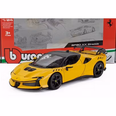 Macheta Ferrari SF90 XX Stradale 2024 Galben 1:24 Bburago