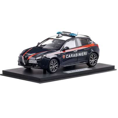 Alfa Romeo Giulietta Carabinieri 2019, macheta auto, scara 1:18, albastru, BBR Models-2