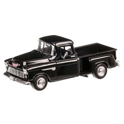Chevrolet 5100 Stepside 1955, macheta autoutilitara, scara 1:24, negru, Motormax