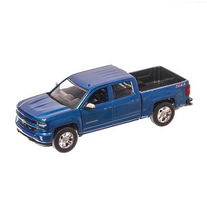 Chevrolet Silverado 2017, macheta auto scara 1:24, albastru, window box, Motor Max