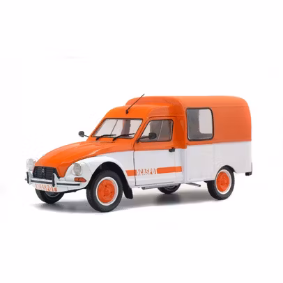 Citroen Acadiane 1984, macheta auto, scara 1:18, alb cu portocaliu, Solido