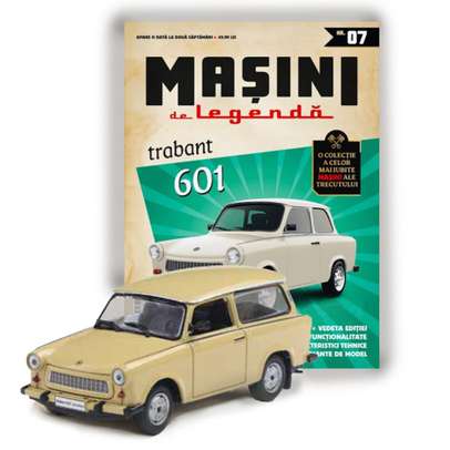 Masini de Legenda Nr.7 - Trabant 601 Universal - vedere 3/4 stanga fata plus revista