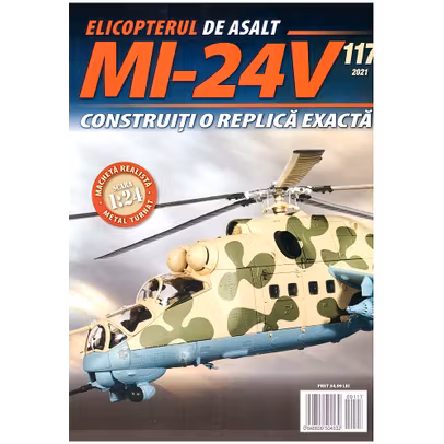 Macheta Elicopterului de asalt MI-24V kit construibil Eaglemoss nr.117