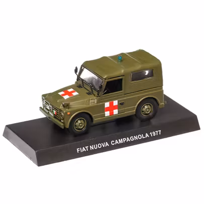 Macheta autospeciala Fiat Nuova Campagnola Ambulanza Carabinieri 1977 verde 1:43-2