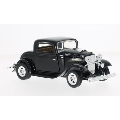 Macheta auto Ford Coupe 1932 negru scara 1:24 Motor Max - vedere 3/4 dreapta fata