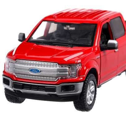 Ford F-150 Lariat Crew Cab 2019, macheta  auto,  scara 1:24, rosu, Motor Max