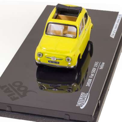 Macheta auto Fiat 500 F 1965 scara 1:43 Vitesse Sun Star editie limitata - vedere din fata de sus