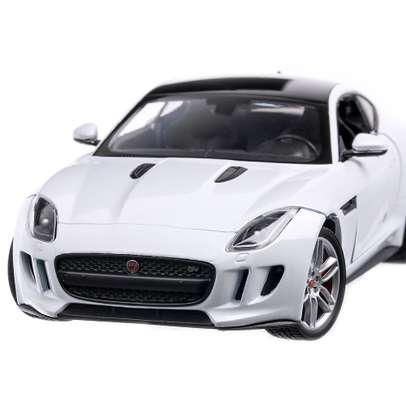 Jaguar F-Type Coupe 2015, macheta auto, scara 1:24, alb, Welly