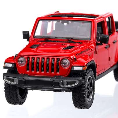 Jeep Gladiator Rubicon 2021, macheta  SUV,  scara 1:24, rosu, Motor Max