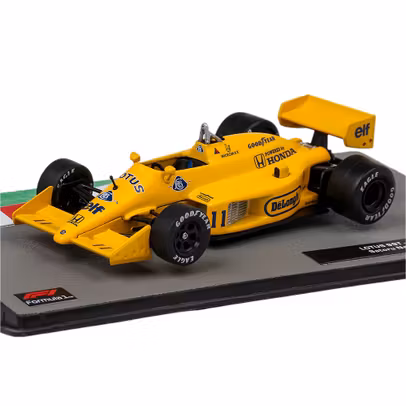 Macheta monopost Lotus 99T F1 No.11 Satoru Nakajima 1987 - vedere 3/4 fata stanga