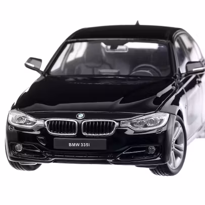Macheta auto BMW 335i (F30) 2014 scara 1:24 negru Welly - vedere din fata