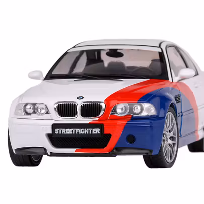Macheta auto BMW E46 M3 Streetfighter 2000 alb scara 1:18