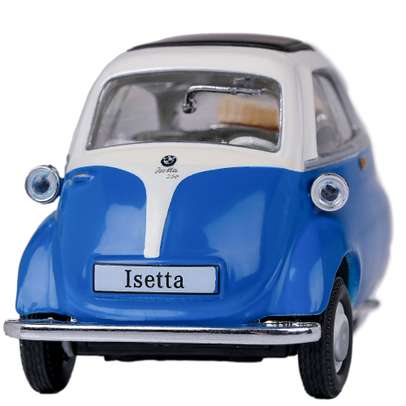 Macheta auto BMW Isetta 250 1961 scara 1:43 albastru cu alb