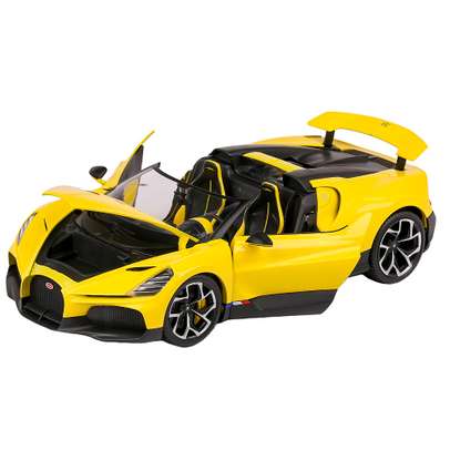 Macheta auto Bugatti W16 Mistral 2023 galben 1:18-1