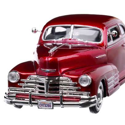 Macheta auto Chevrolet Aerosedan Fleetline 1948, scara 1:24, rosu, MotorMax