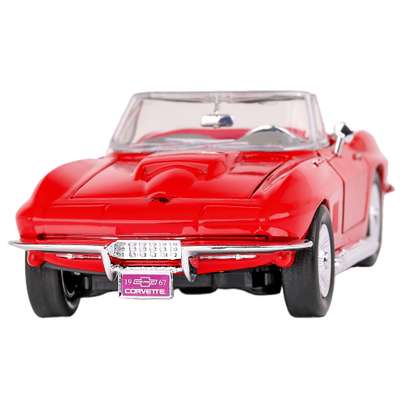 Macheta auto Chevrolet Corvette Stingray Convertible C2 1967 rosu 1:24 Motor Max