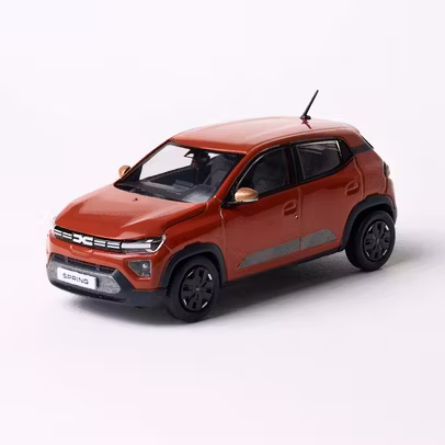 Macheta Dacia New Spring 2025 Rosu 1:43 – Dealer Dacia - vedere 3/4 stanga fata