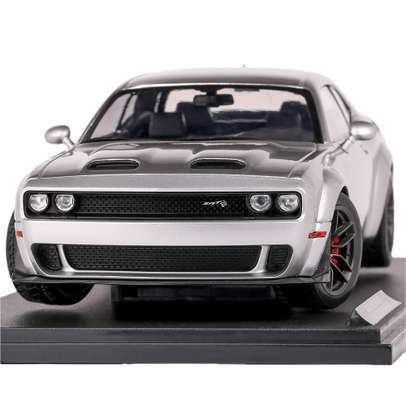 Macheta auto Dodge Challenger SRT Hellcat Redeye Widebody 2023 argintiu 1:18 Solido - vedere frontala