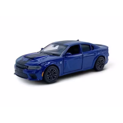Macheta Dodge Charger 2020 Mk.VII albastru, scara 1:36, Tayumo cu uși funcționale