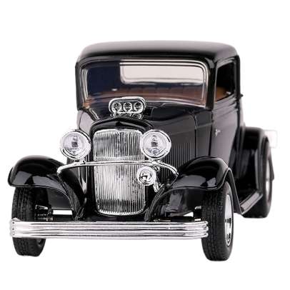 Macheta auto Ford Coupe 1932 negru scara 1:24 Motor Max - vedere 3/4 dreapta fata