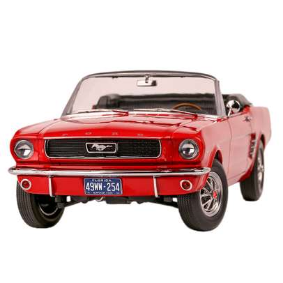 Macheta auto Ford Mustang Convertible 1966 rosu 1-18