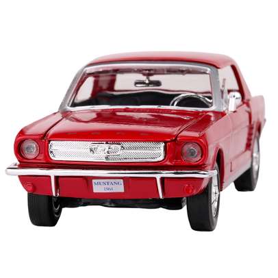 Macheta auto Ford Mustang Hardtop 1964 rosu scara 1:24 Motor Max - vedere 3/4 dreapta fata