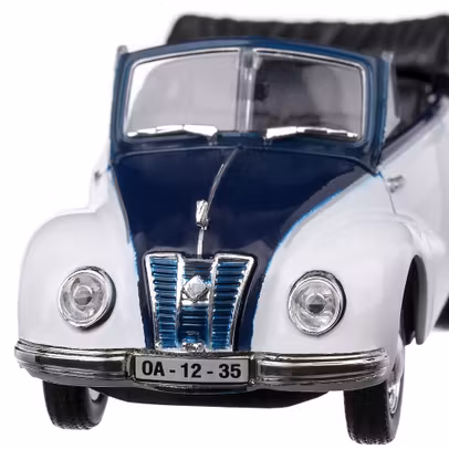 Macheta auto IFA F9 Cabrio 1950  scara 1:43 alb cu albastru Magazine Models
