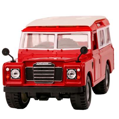 Macheta auto Land Rover Series III 1985 rosu 1:24
