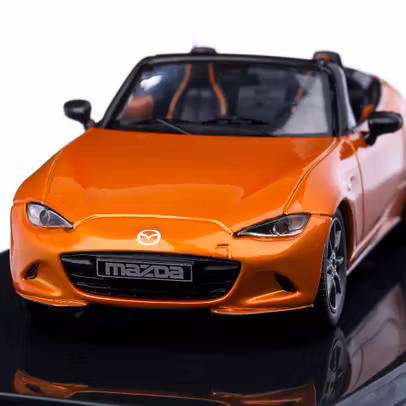Macheta auto Mazda MX-5 Roadster 2019, scara 1:43, portocaliu metalizat, Ixo