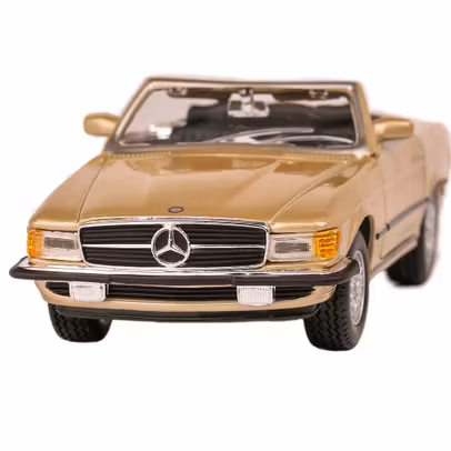 Macheta auto Mercedes-Benz 450SL Cabriolet 1977 auriu 1:32