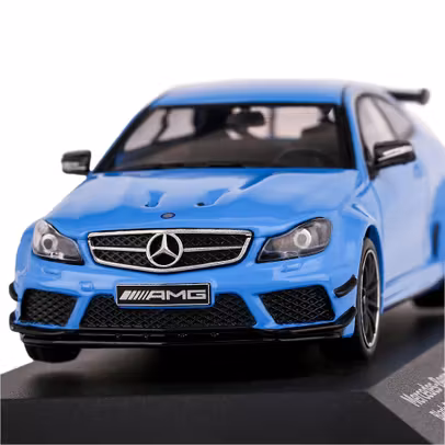 Macheta auto Mercedes-Benz C63 AMG Black Series 2012 albastru 1:43