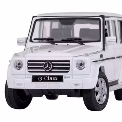 Detali grila fata - Macheta Mercedes-Benz G Class 2009 Alb 1:24 Welly