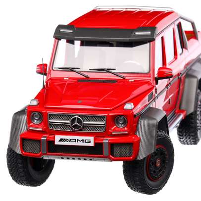 Macheta auto Mercedes-Benz G63 AMG 6x6 2013 rosu 1:18