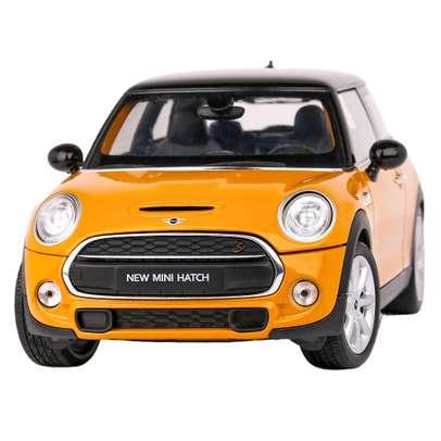 Macheta auto Mini Cooper S 2014 portocaliu 1:18 Welly