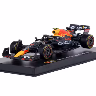 Macheta auto Oracle Red Bull RB18 F1 #11 S.Perez 2022 cu casca pilot scara 1:43 Bburago-1