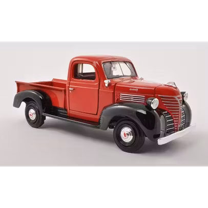 Macheta Plymouth Pick-Up 1941 roșu/negru – scara 1:24 – Motormax - vedere 3/4 dreapta fata