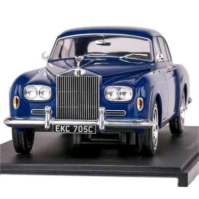 Macheta auto Rolls Royce Silver Cloud III Flying Spur H.J.Mulliner 1965 albastru 1:18 - vedere frontala