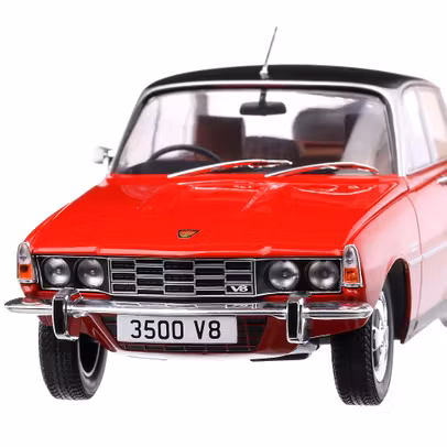 Macheta auto Rover 3500 P6 RHD 1974, scara 1:18, rosu cu negru mat, MCG