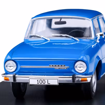 Macheta auto Skoda 100L 1974, scara 1:24, albastru, White Box