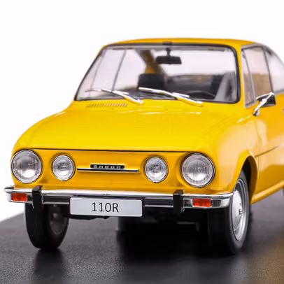 Macheta auto Skoda 110R 1971, scara 1:24, galben, White Box