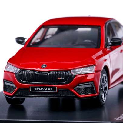 Macheta auto Skoda Octavia IV RS 2020, scara 1:43, rosu metalizat, Abrex