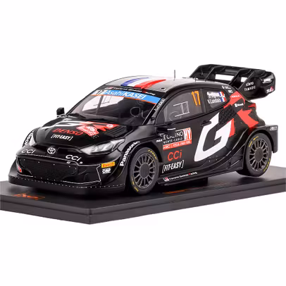 Macheta auto Toyota Yaris Rally1 Hybrid #17 Rallye Monte Carlo 2024 Ogier-Landais 1:18 negru IXO