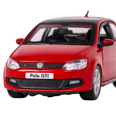 Macheta auto Volkswagen Polo 5 GTI M5 2014 rosu 1:24