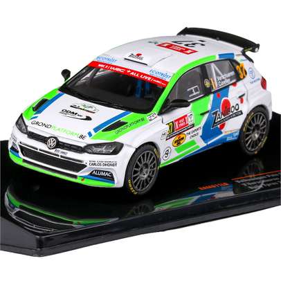 Macheta auto Volkswagen Polo GTI R5 2021 Rallye WM scara 1-43 alb cu verde Ixo